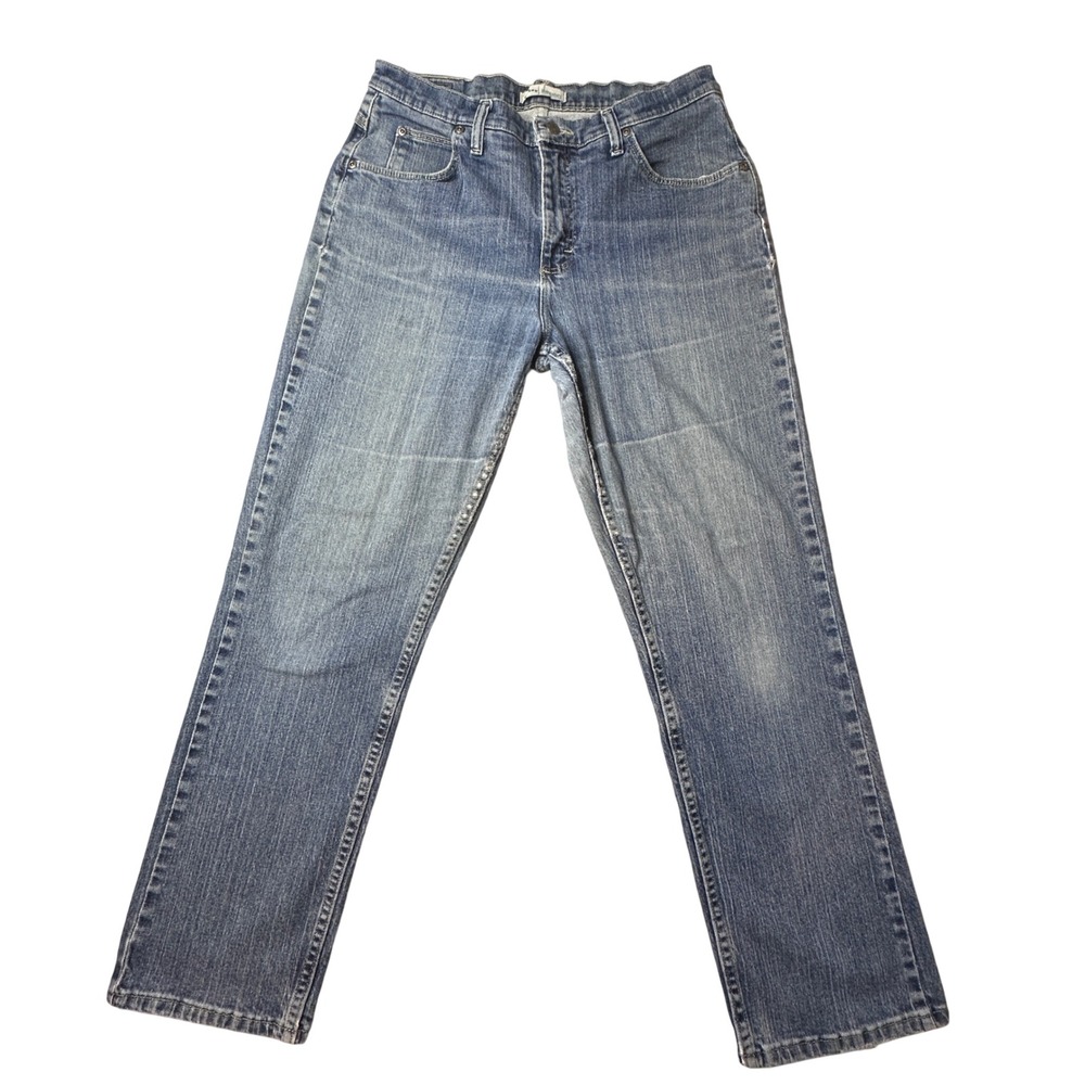 VTG Lee Riders Jeans‎ Womens 10M Blue Relaxed Fit Straight Leg High Rise Denim